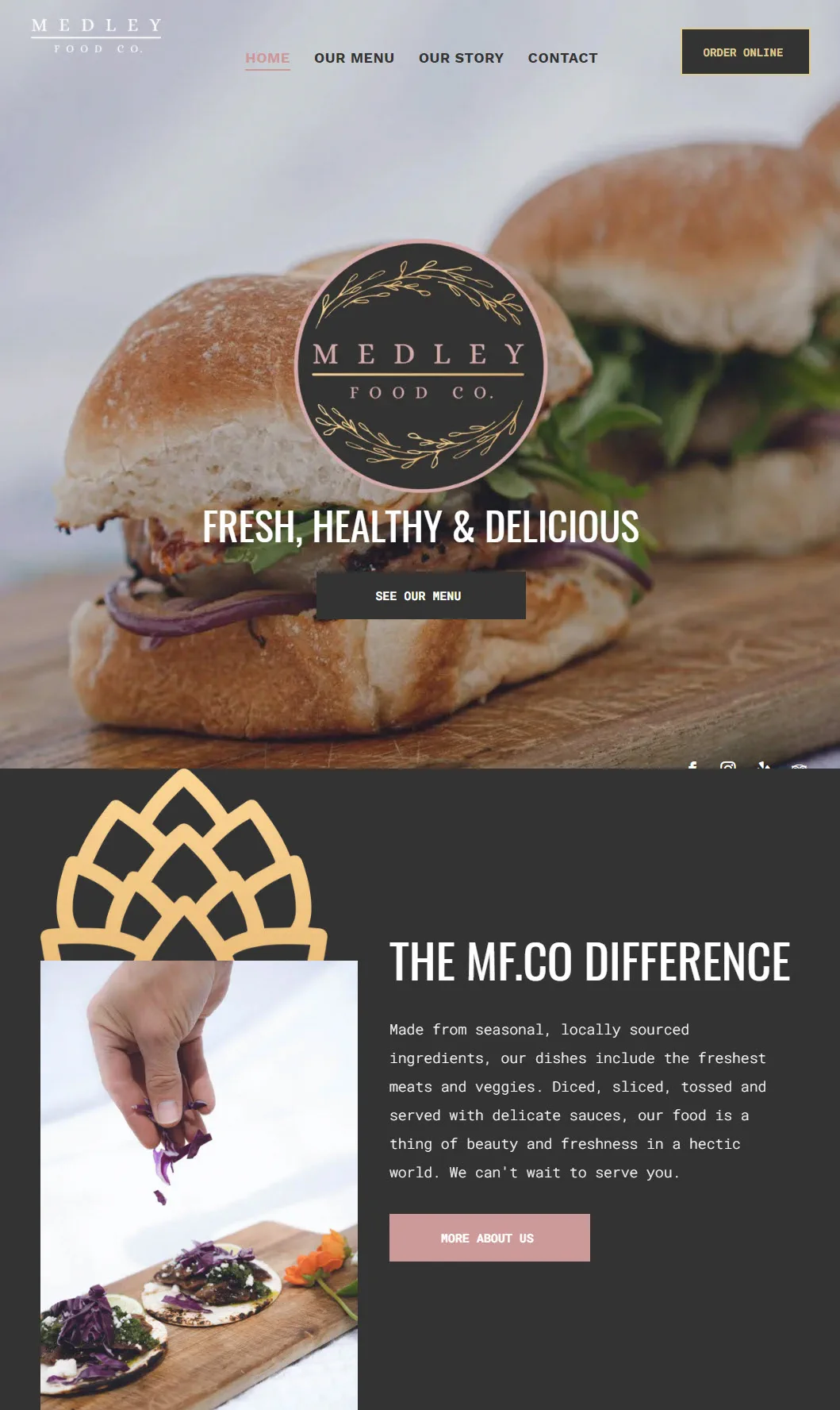Medley Food Co. website